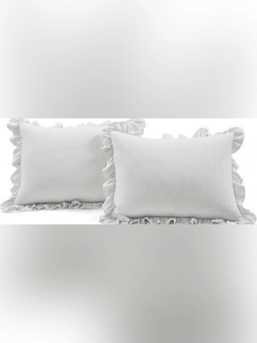 Crisp White Ruffled Bedding Set - Classic Home